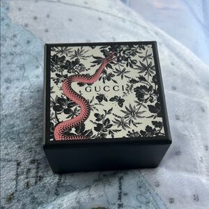 Gucci Black and Pink Floral Snake Box